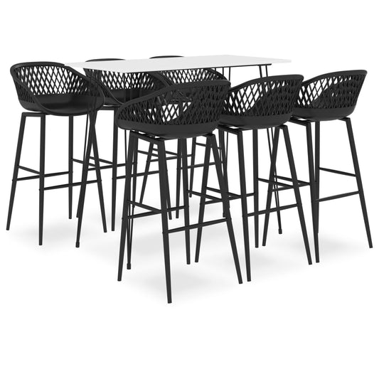 7-delige Barset wit en zwart is nu te koop bij PeponiXL, paradijselijk wonen!