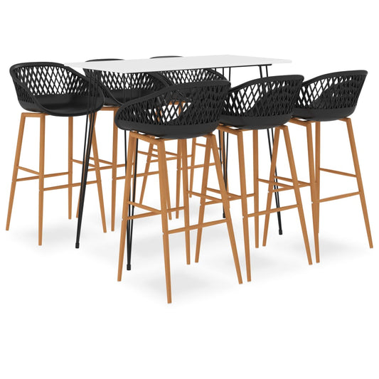 7-delige Barset wit en zwart is nu te koop bij PeponiXL, paradijselijk wonen!