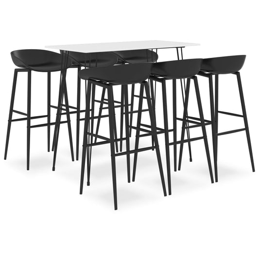 7-delige Barset wit en zwart is nu te koop bij PeponiXL, paradijselijk wonen!