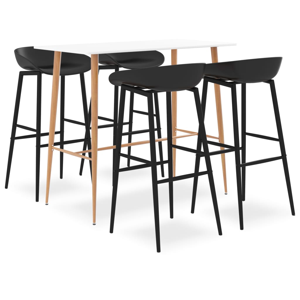 5-delige Barset wit en zwart is nu te koop bij PeponiXL, paradijselijk wonen!