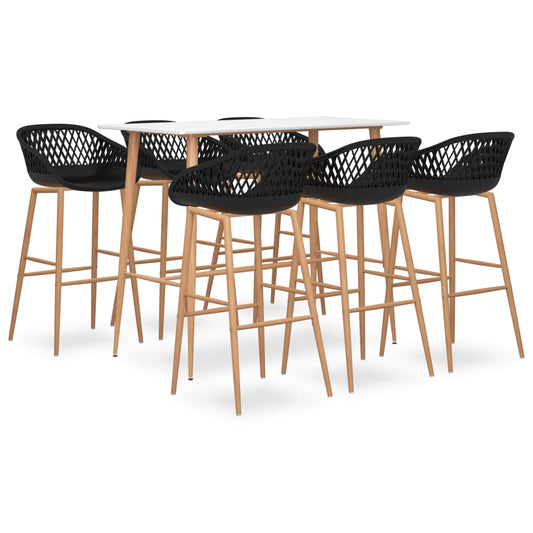 7-delige Barset wit en zwart is nu te koop bij PeponiXL, paradijselijk wonen!