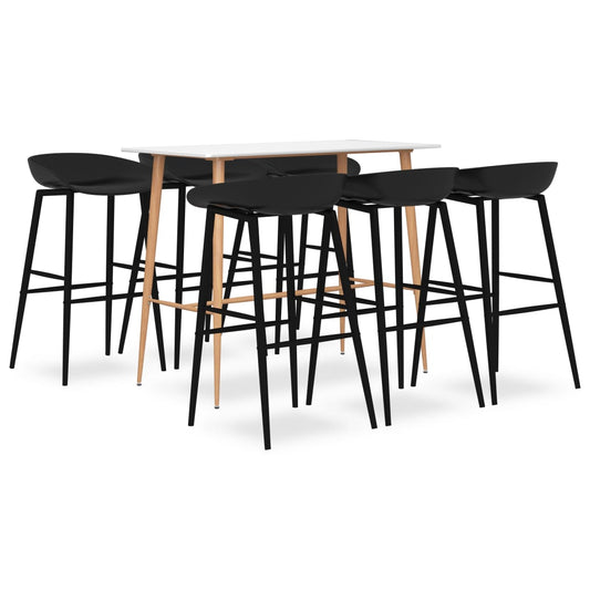 7-delige Barset wit en zwart is nu te koop bij PeponiXL, paradijselijk wonen!