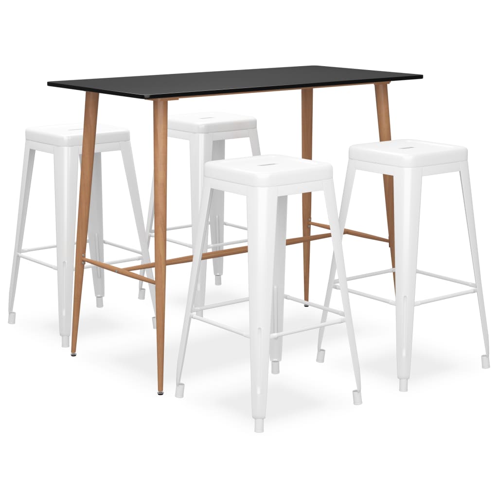 5-delige Barset zwart en wit is nu te koop bij PeponiXL, paradijselijk wonen!