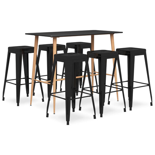 7-delige Barset zwart is nu te koop bij PeponiXL, paradijselijk wonen!