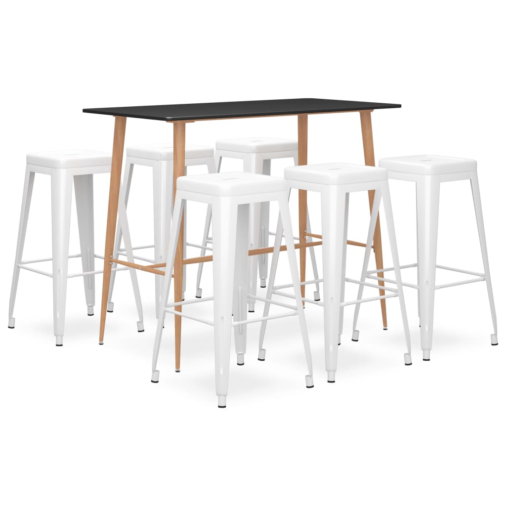 7-delige Barset zwart en wit is nu te koop bij PeponiXL, paradijselijk wonen!