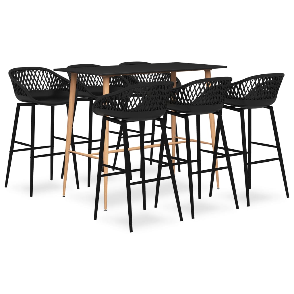 7-delige Barset zwart is nu te koop bij PeponiXL, paradijselijk wonen!
