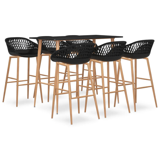 7-delige Barset zwart is nu te koop bij PeponiXL, paradijselijk wonen!