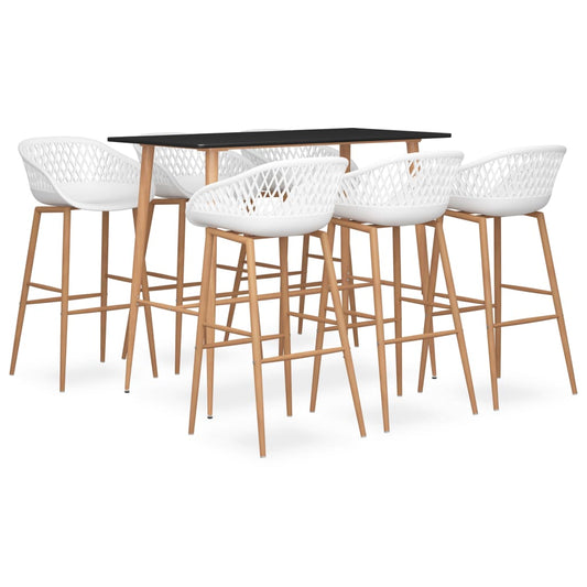 7-delige Barset zwart en wit is nu te koop bij PeponiXL, paradijselijk wonen!