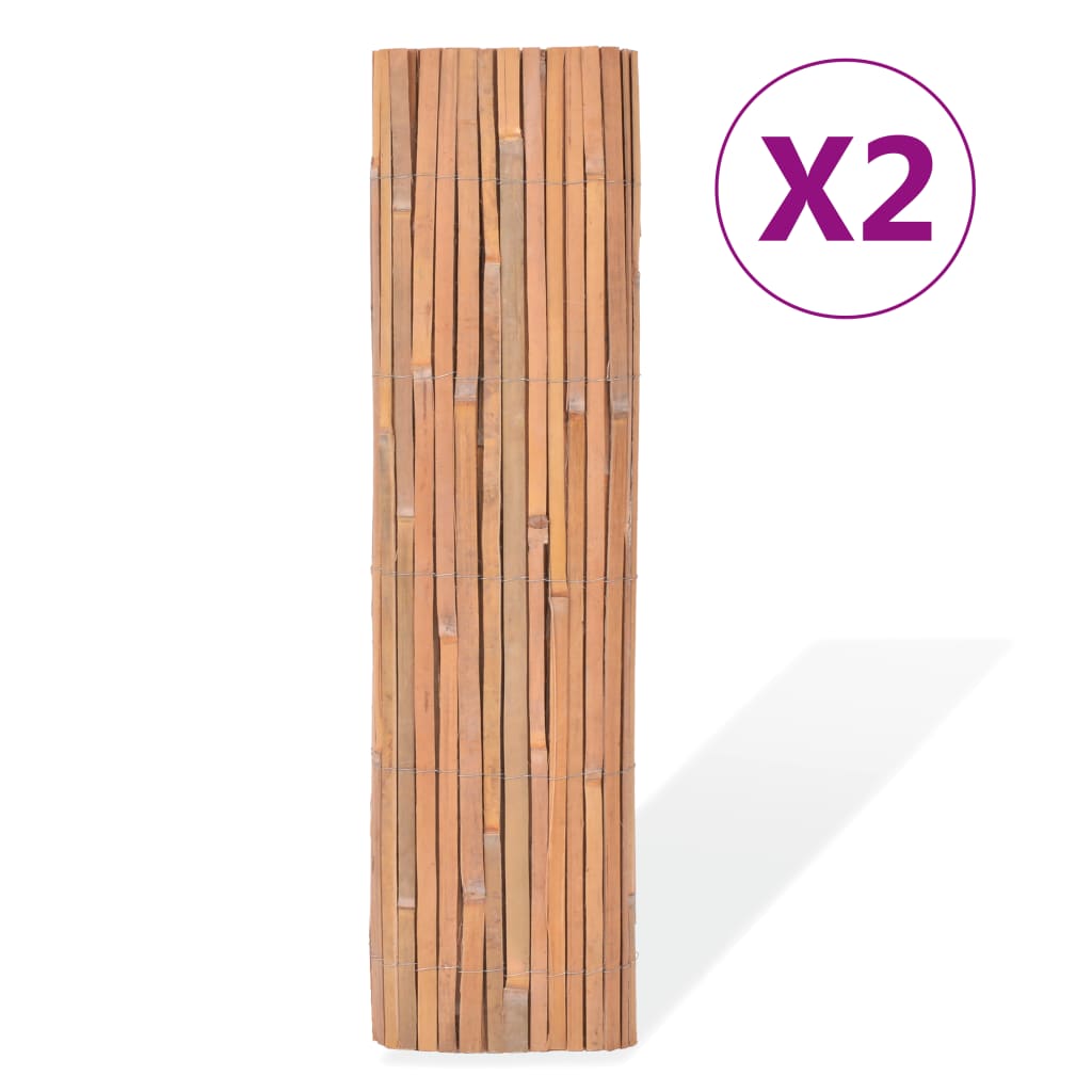 Schermen 2 st 100x400 cm bamboe is nu te koop bij PeponiXL, paradijselijk wonen!