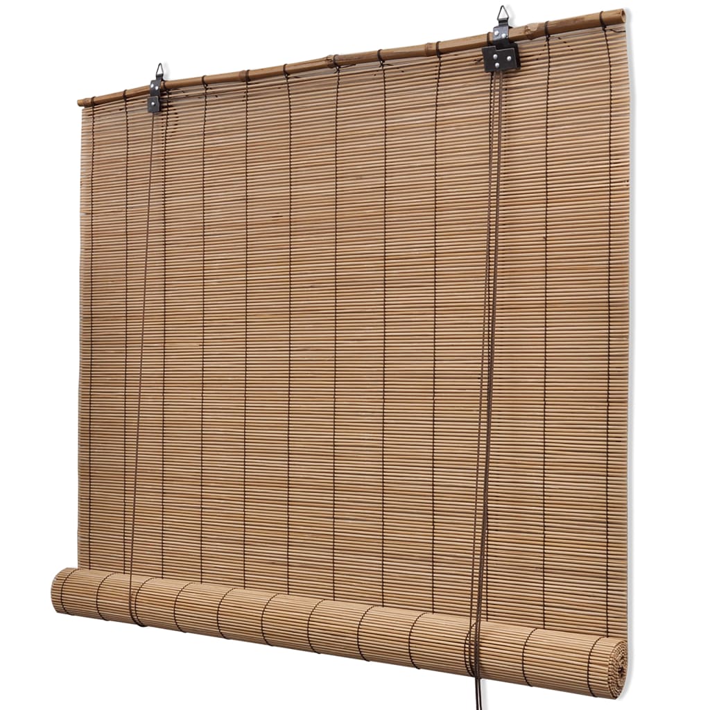 Rolgordijnen 2 st 150x220 cm bamboe bruin is nu te koop bij PeponiXL, paradijselijk wonen!