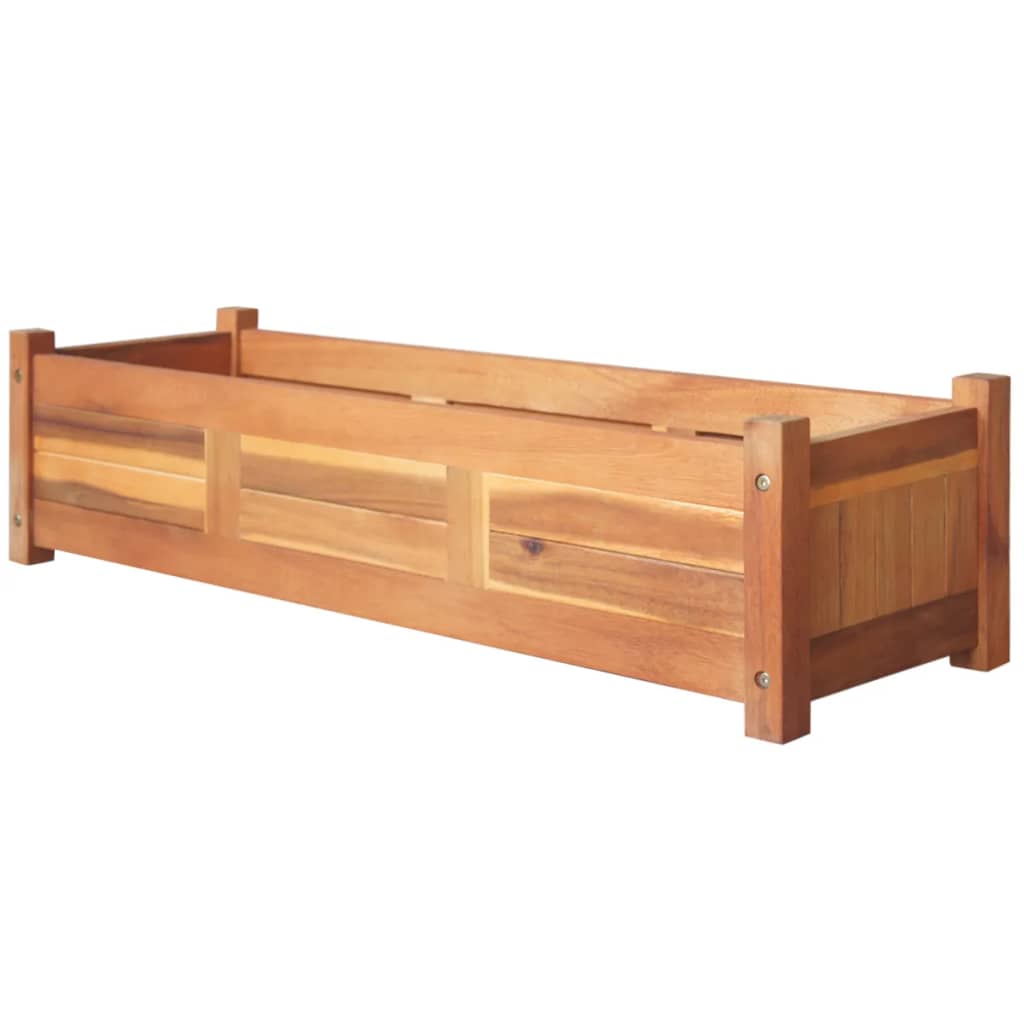 Plantenbakken verhoogd 2 st 100x30x25 cm acaciahout is nu te koop bij PeponiXL, paradijselijk wonen!