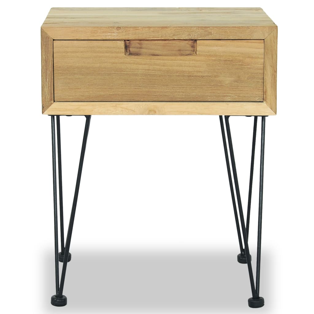 Nachtkastjes 2 st 40x30x50 cm massief teakhout is nu te koop bij PeponiXL, paradijselijk wonen!