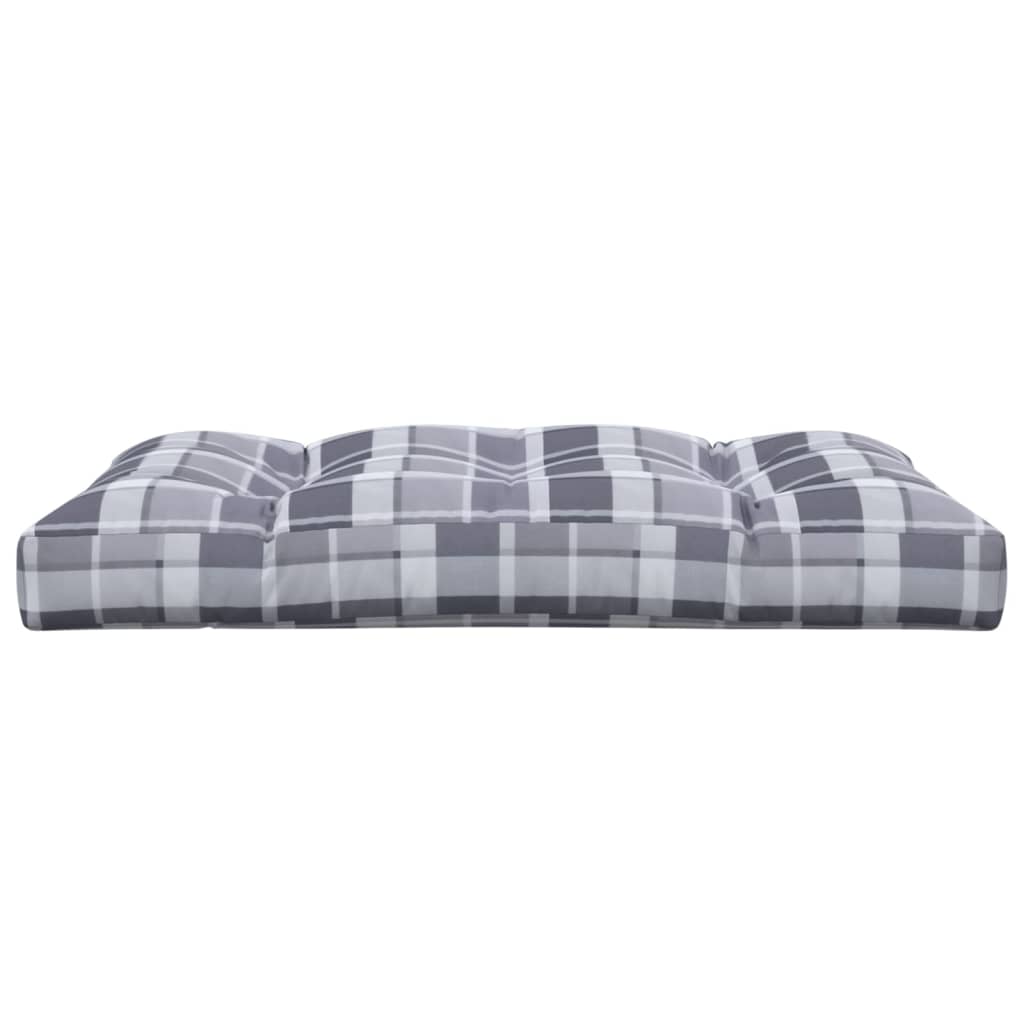 Palletkussen 120x80x12 cm stof ruitpatroon grijs is nu te koop bij PeponiXL, paradijselijk wonen!