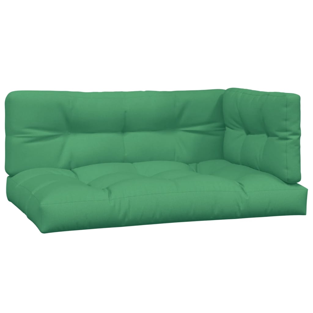 Palletkussens 3 st stof groen