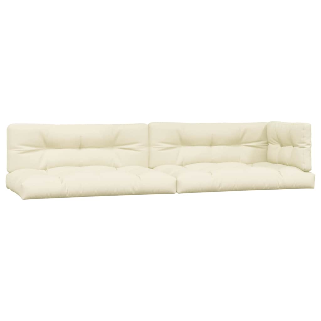 Palletkussens 5 st stof crèmekleurig is nu te koop bij PeponiXL, paradijselijk wonen!
