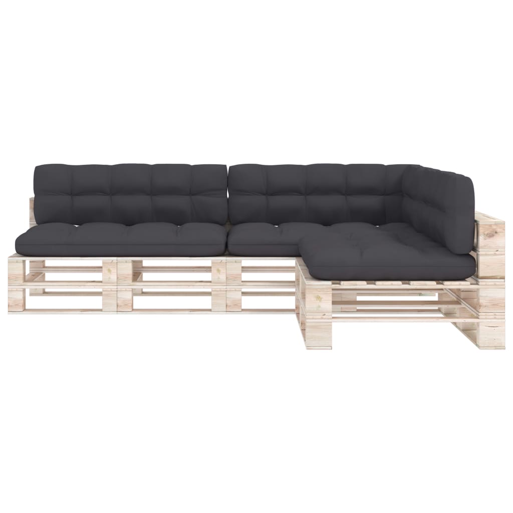 Bankkussens pallet 7 st antraciet