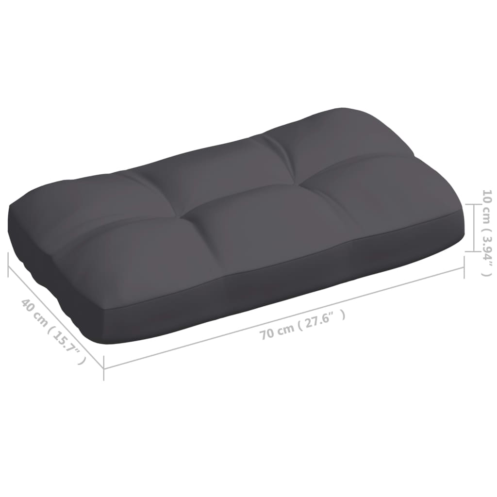 Bankkussens pallet 7 st antraciet