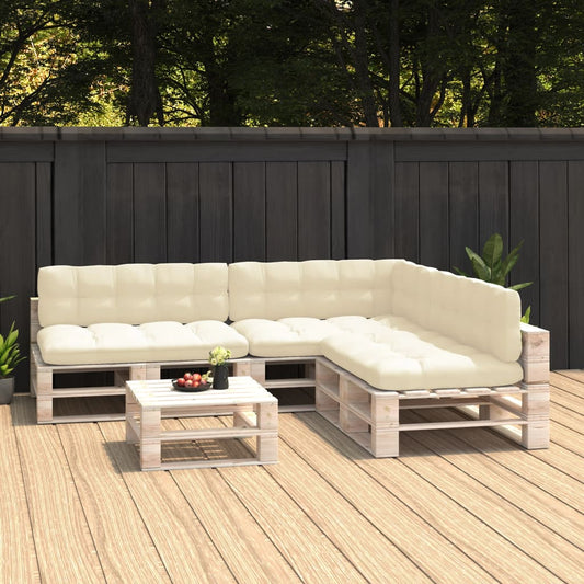 Bankkussens pallet 7 st crème is nu te koop bij PeponiXL, paradijselijk wonen!
