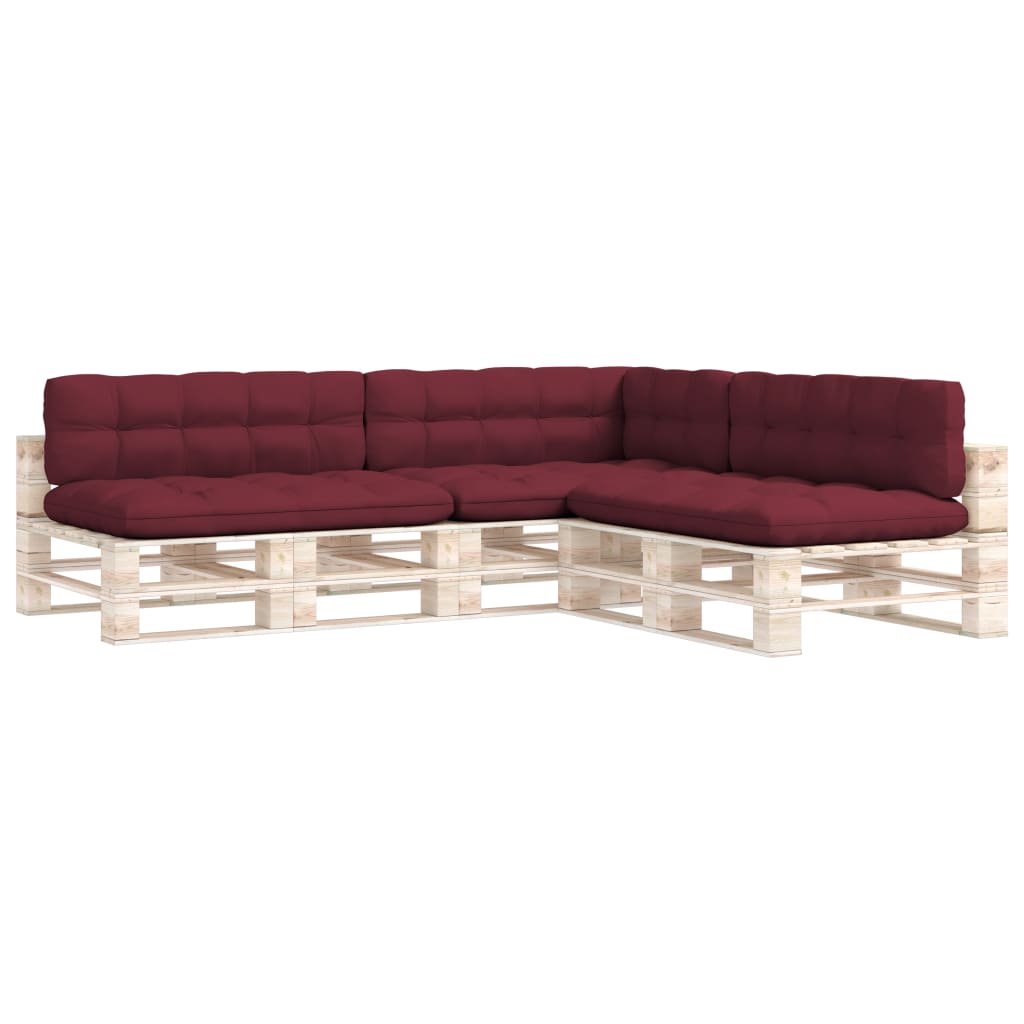 Bankkussens pallet 7 st wijnrood