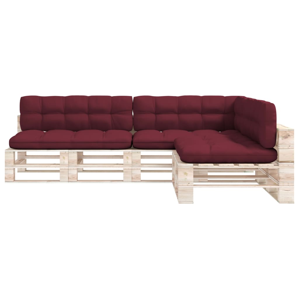 Bankkussens pallet 7 st wijnrood