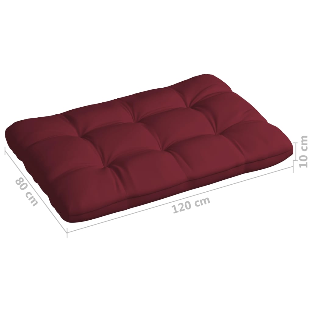 Bankkussens pallet 7 st wijnrood