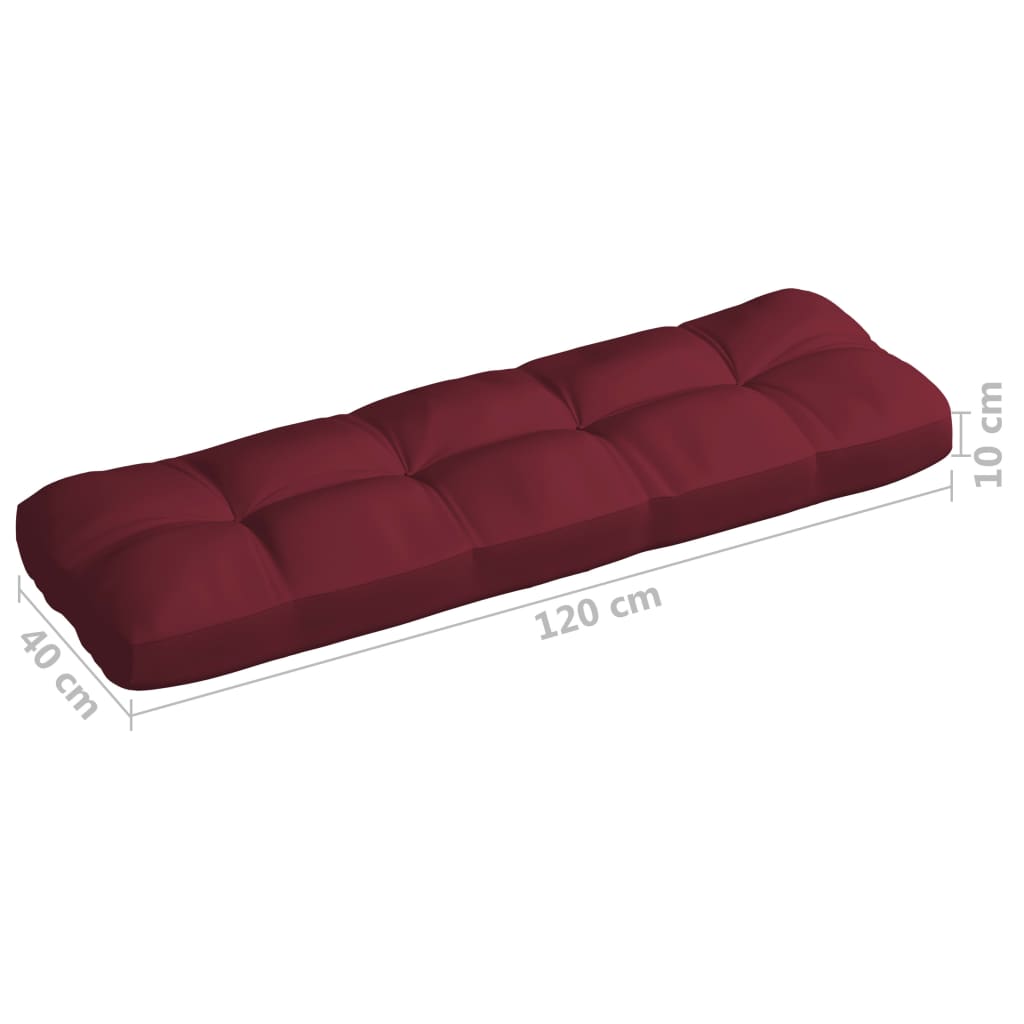 Bankkussens pallet 7 st wijnrood