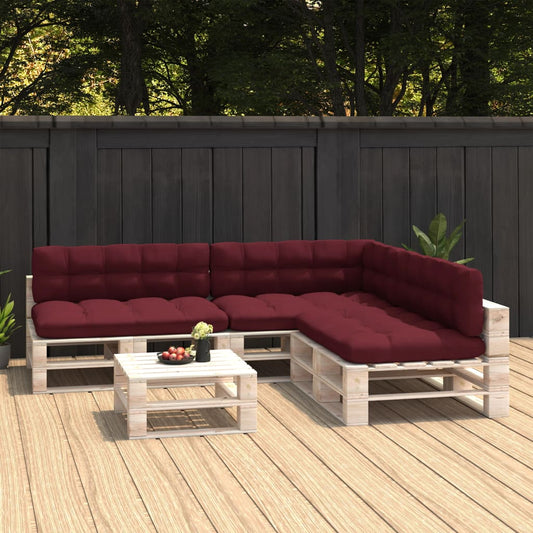 Bankkussens pallet 7 st wijnrood is nu te koop bij PeponiXL, paradijselijk wonen!