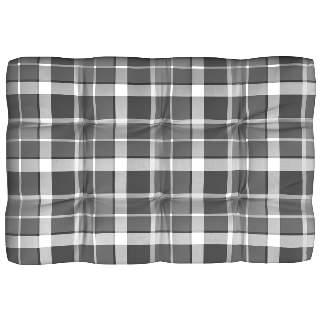 Bankkussens pallet 7 st ruitpatroon grijs is nu te koop bij PeponiXL, paradijselijk wonen!