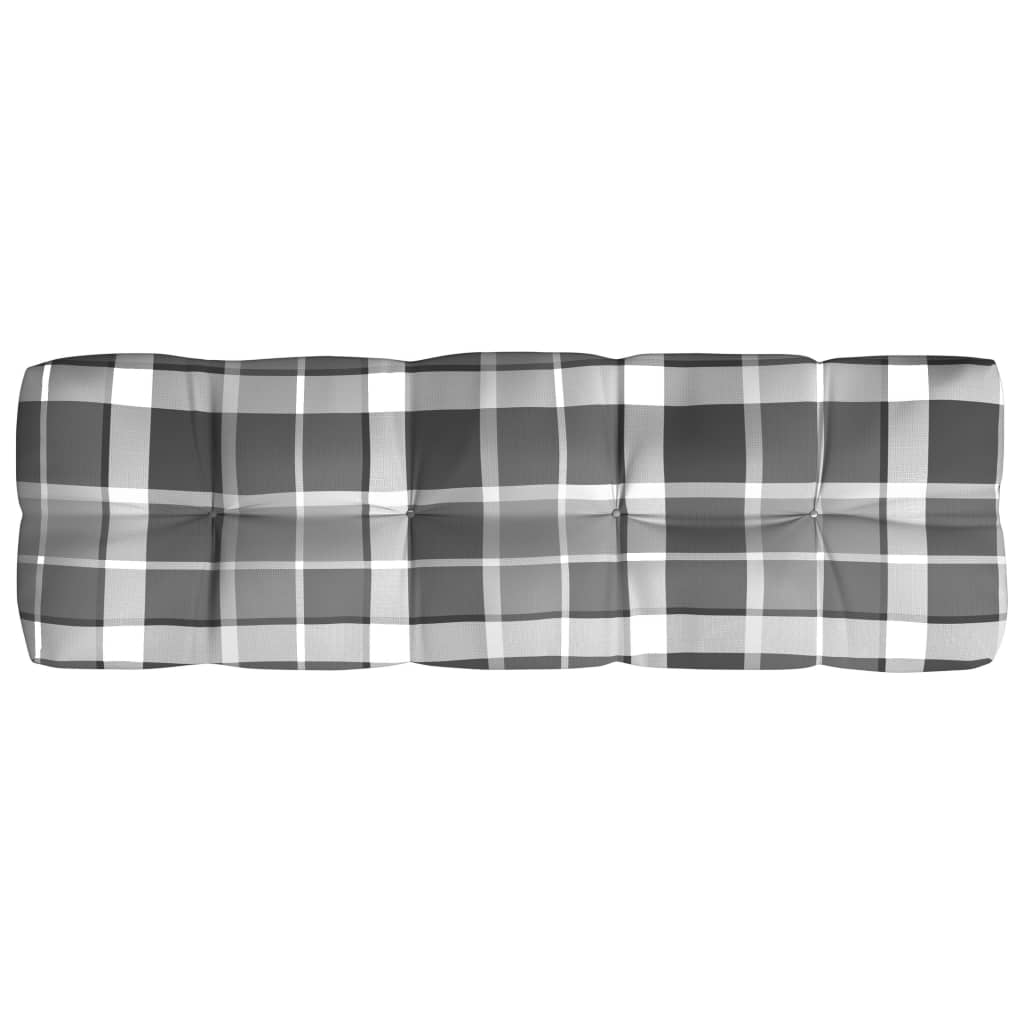 Bankkussens pallet 7 st ruitpatroon grijs is nu te koop bij PeponiXL, paradijselijk wonen!