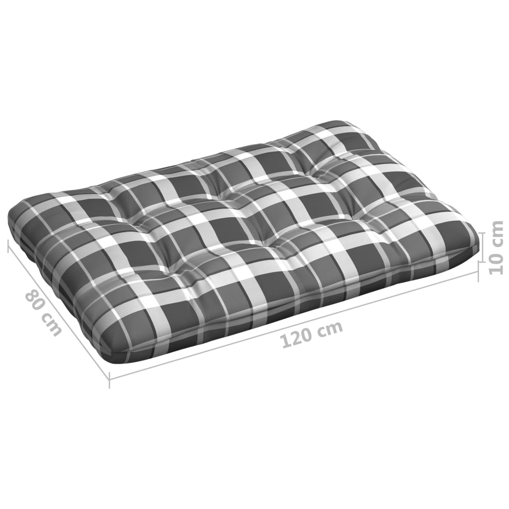 Bankkussens pallet 7 st ruitpatroon grijs is nu te koop bij PeponiXL, paradijselijk wonen!