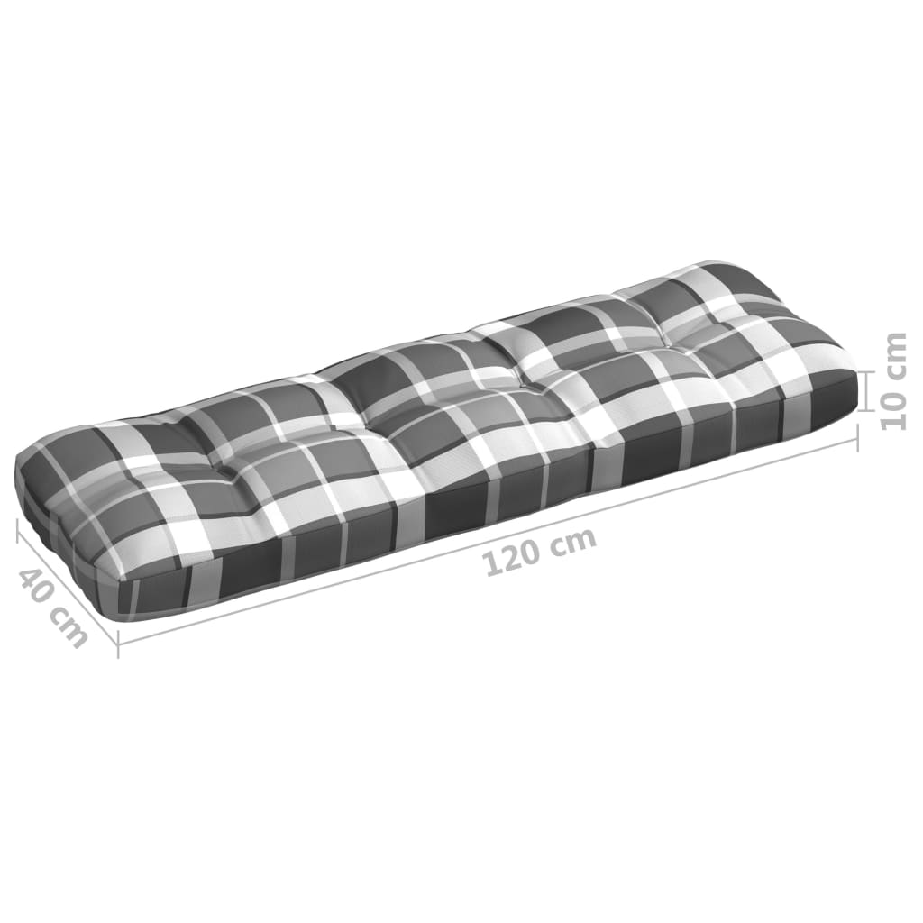 Bankkussens pallet 7 st ruitpatroon grijs is nu te koop bij PeponiXL, paradijselijk wonen!