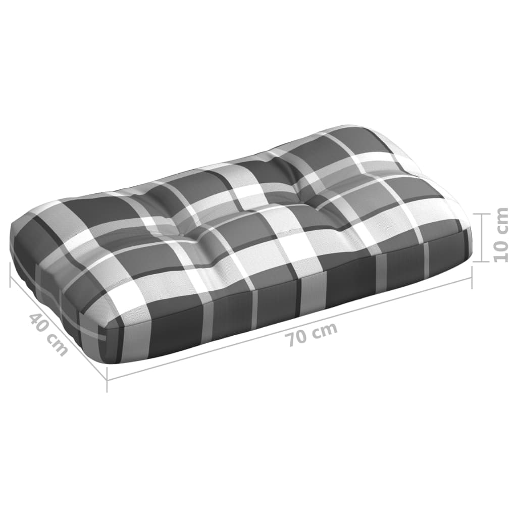 Bankkussens pallet 7 st ruitpatroon grijs is nu te koop bij PeponiXL, paradijselijk wonen!