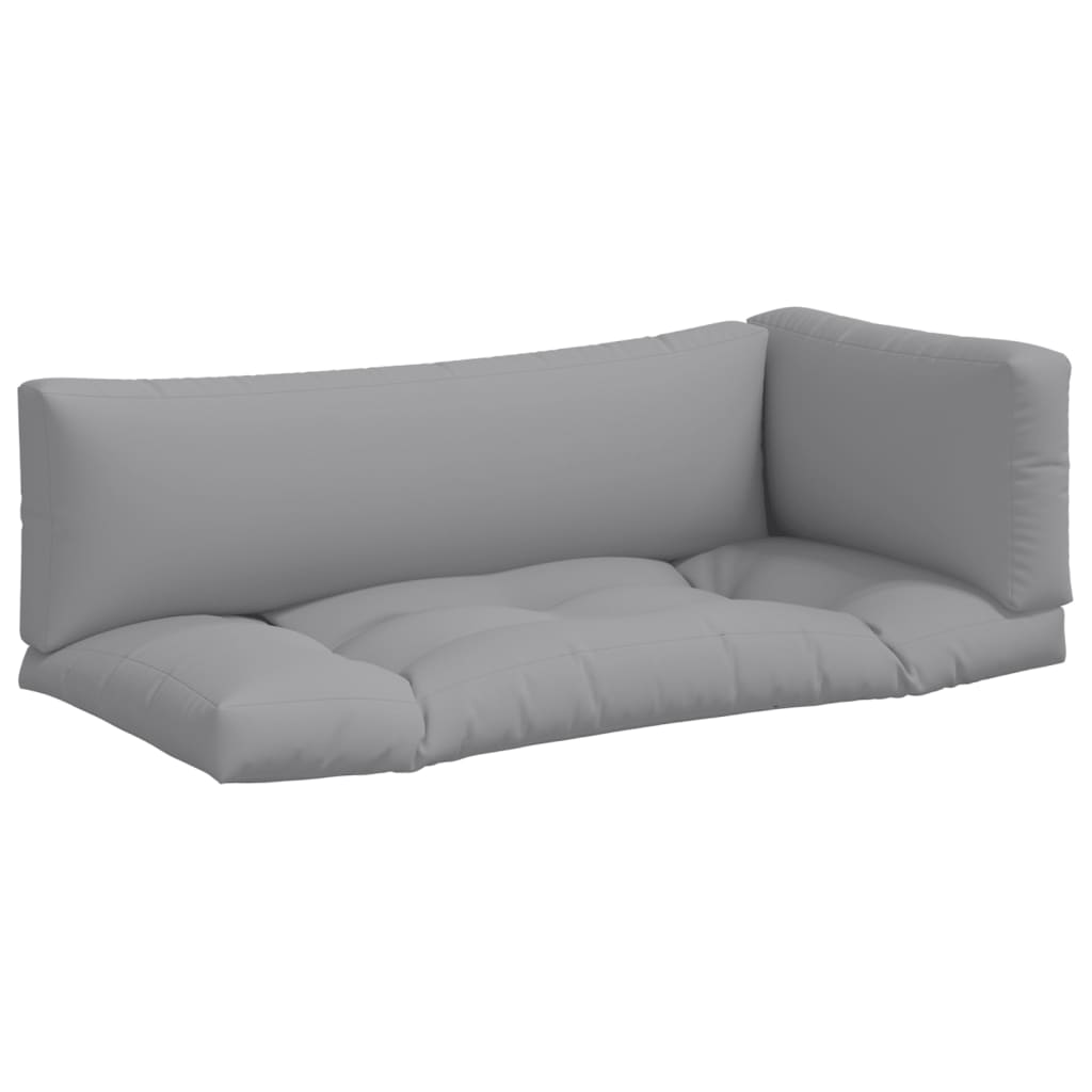Palletkussens 3 st stof grijs is nu te koop bij PeponiXL, paradijselijk wonen!