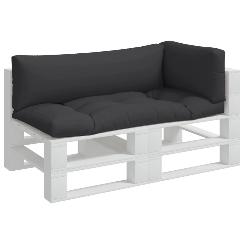Palletkussens 3 st stof zwart