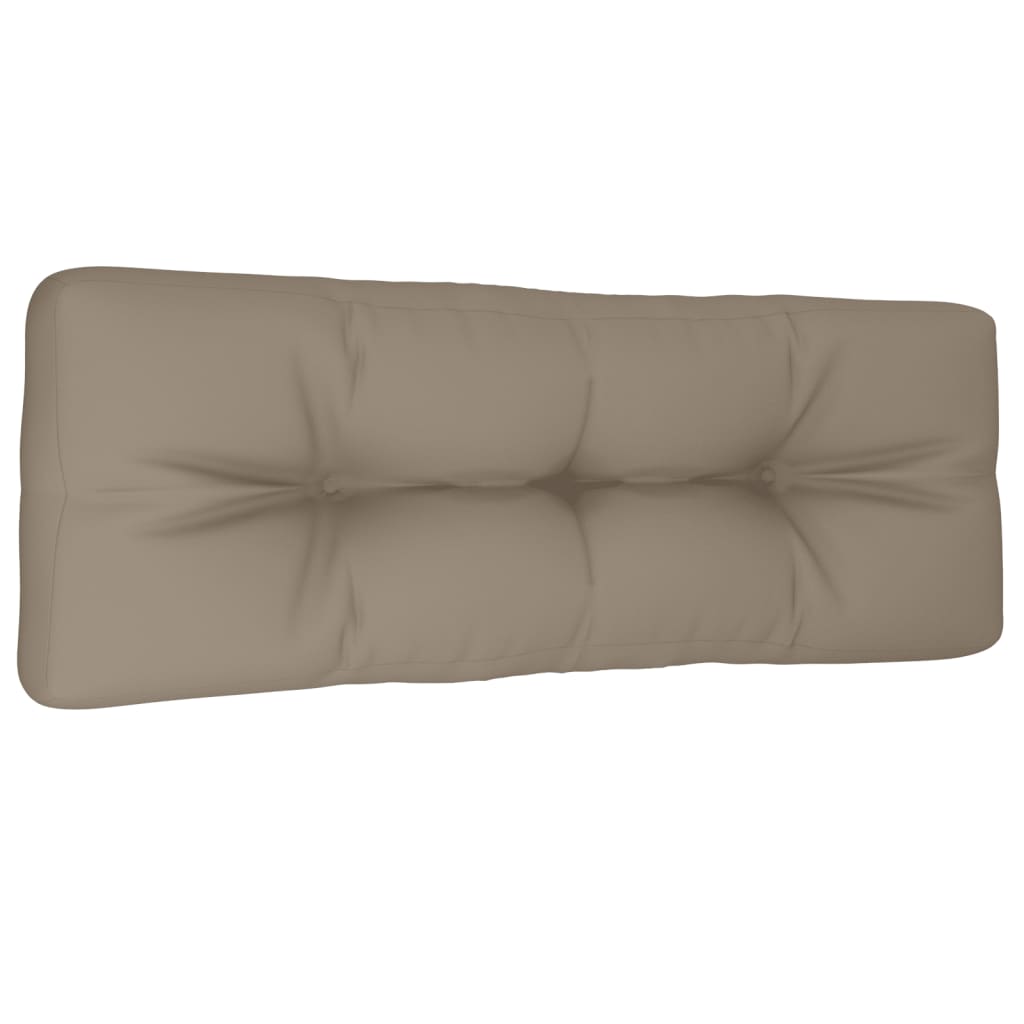 Palletkussen 120x40x12 cm stof taupe