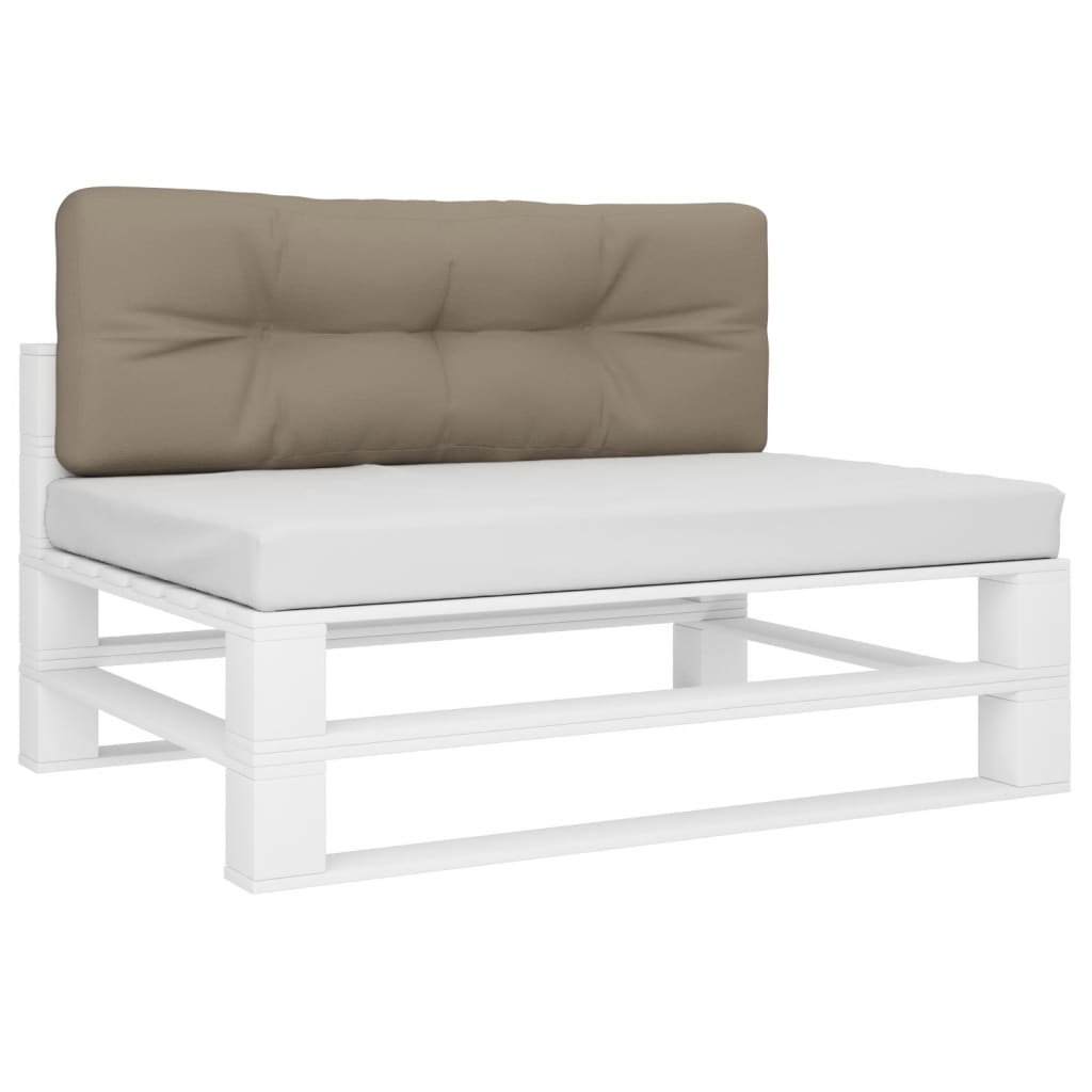 Palletkussen 120x40x12 cm stof taupe