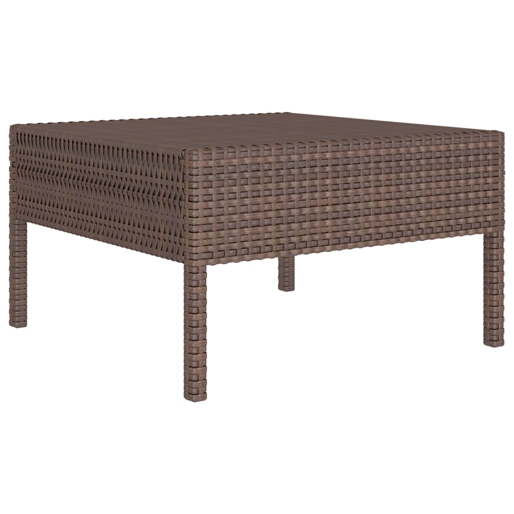 9-delige Loungeset met kussens poly rattan bruin is nu te koop bij PeponiXL, paradijselijk wonen!