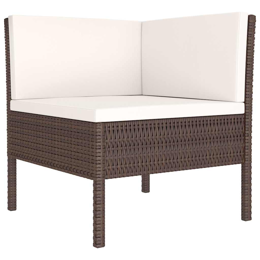 10-delige Loungeset met kussens poly rattan bruin is nu te koop bij PeponiXL, paradijselijk wonen!