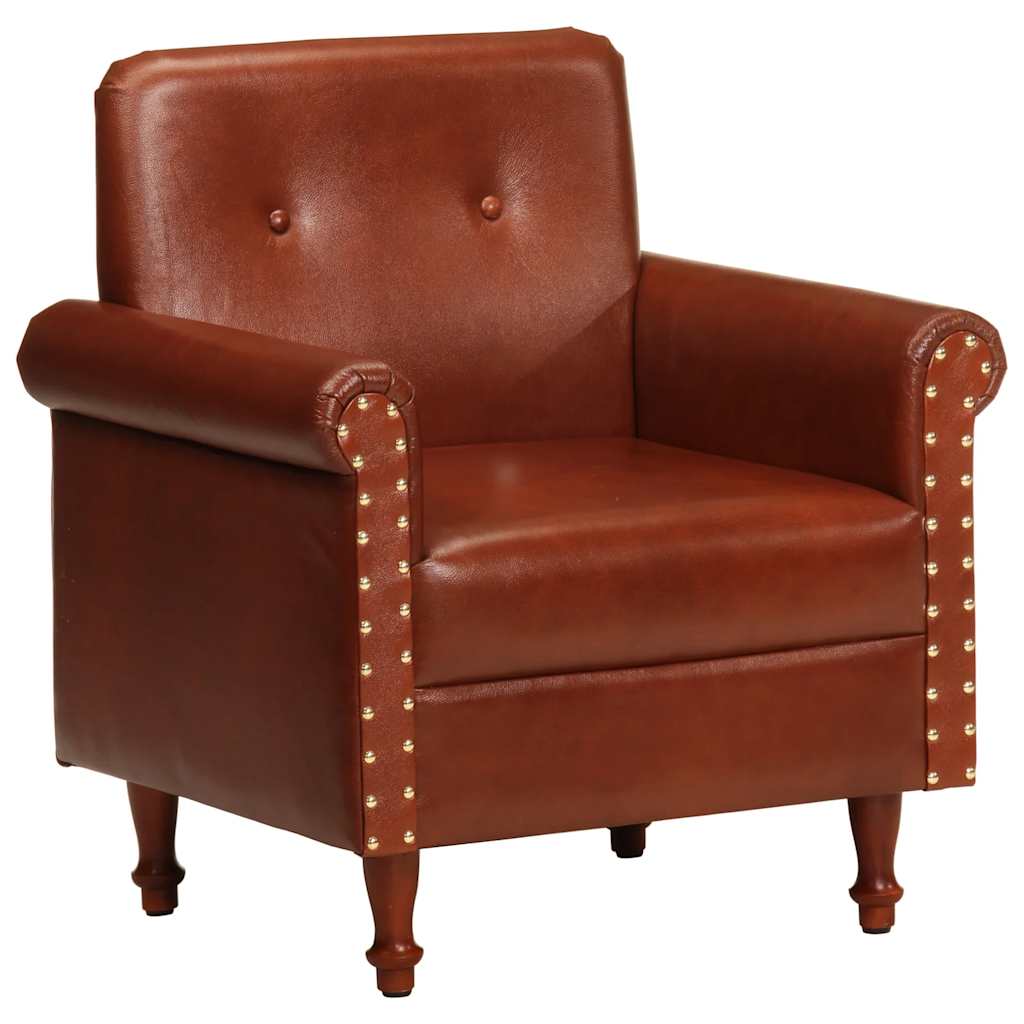 Kuipstoel echt leer bruin is nu te koop bij PeponiXL, paradijselijk wonen!