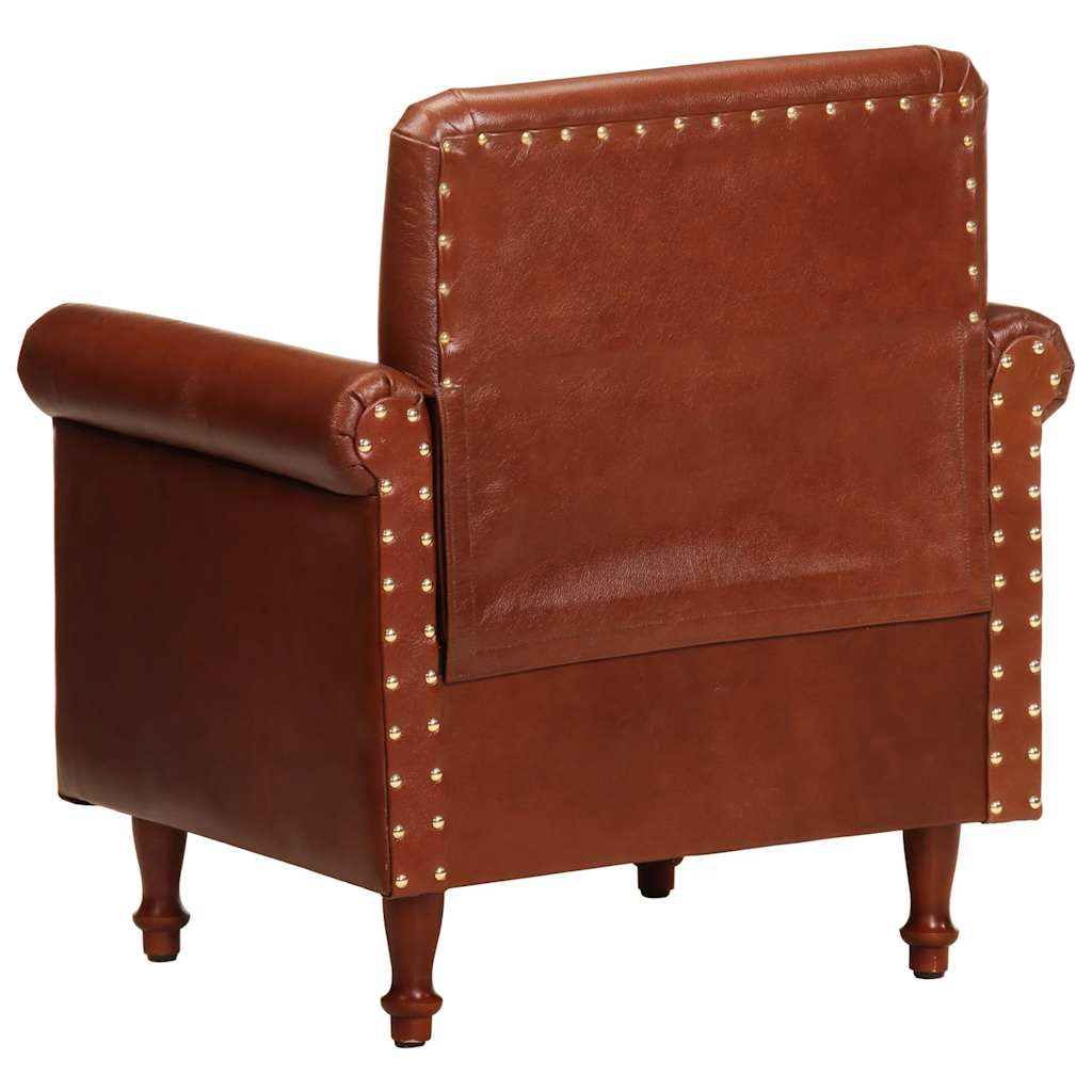 Kuipstoel echt leer bruin is nu te koop bij PeponiXL, paradijselijk wonen!