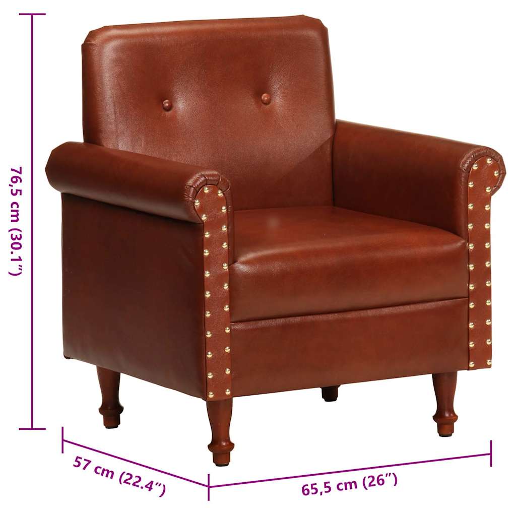 Kuipstoel echt leer bruin is nu te koop bij PeponiXL, paradijselijk wonen!
