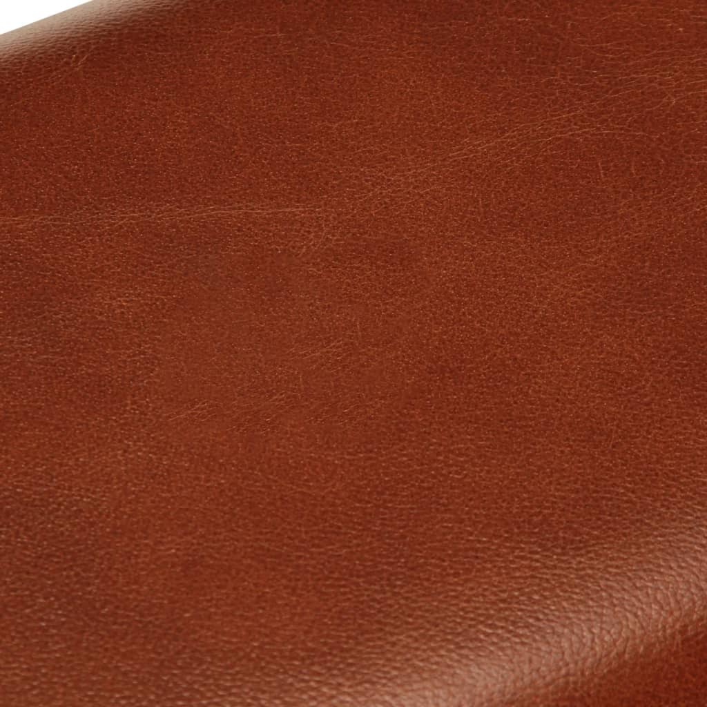 Bankje turnbok 58 cm echt leer en massief mangohout bruin is nu te koop bij PeponiXL, paradijselijk wonen!