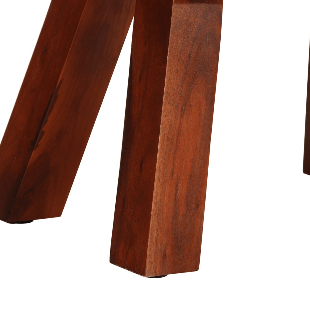 Bankje turnbok 38 cm echt leer en massief mangohout bruin is nu te koop bij PeponiXL, paradijselijk wonen!