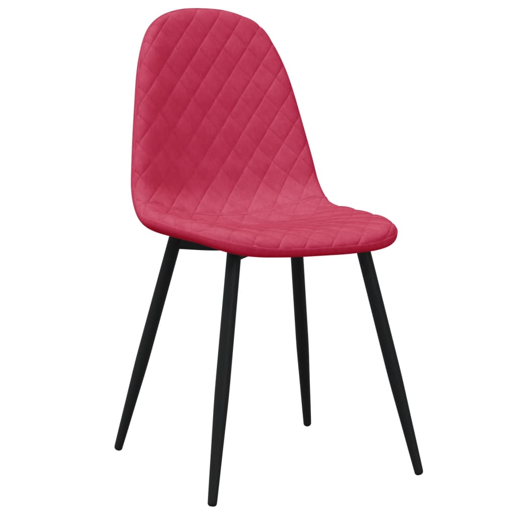 Eetkamerstoelen 2 st fluweel wijnrood is nu te koop bij PeponiXL, paradijselijk wonen!