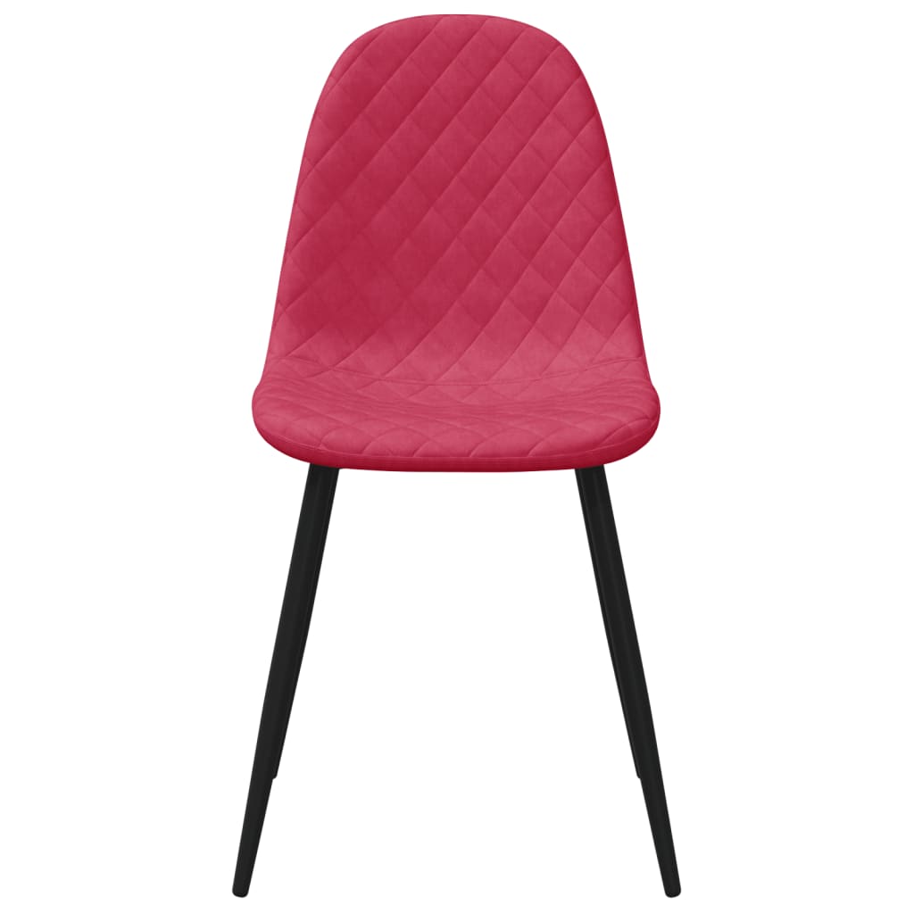 Eetkamerstoelen 2 st fluweel wijnrood is nu te koop bij PeponiXL, paradijselijk wonen!