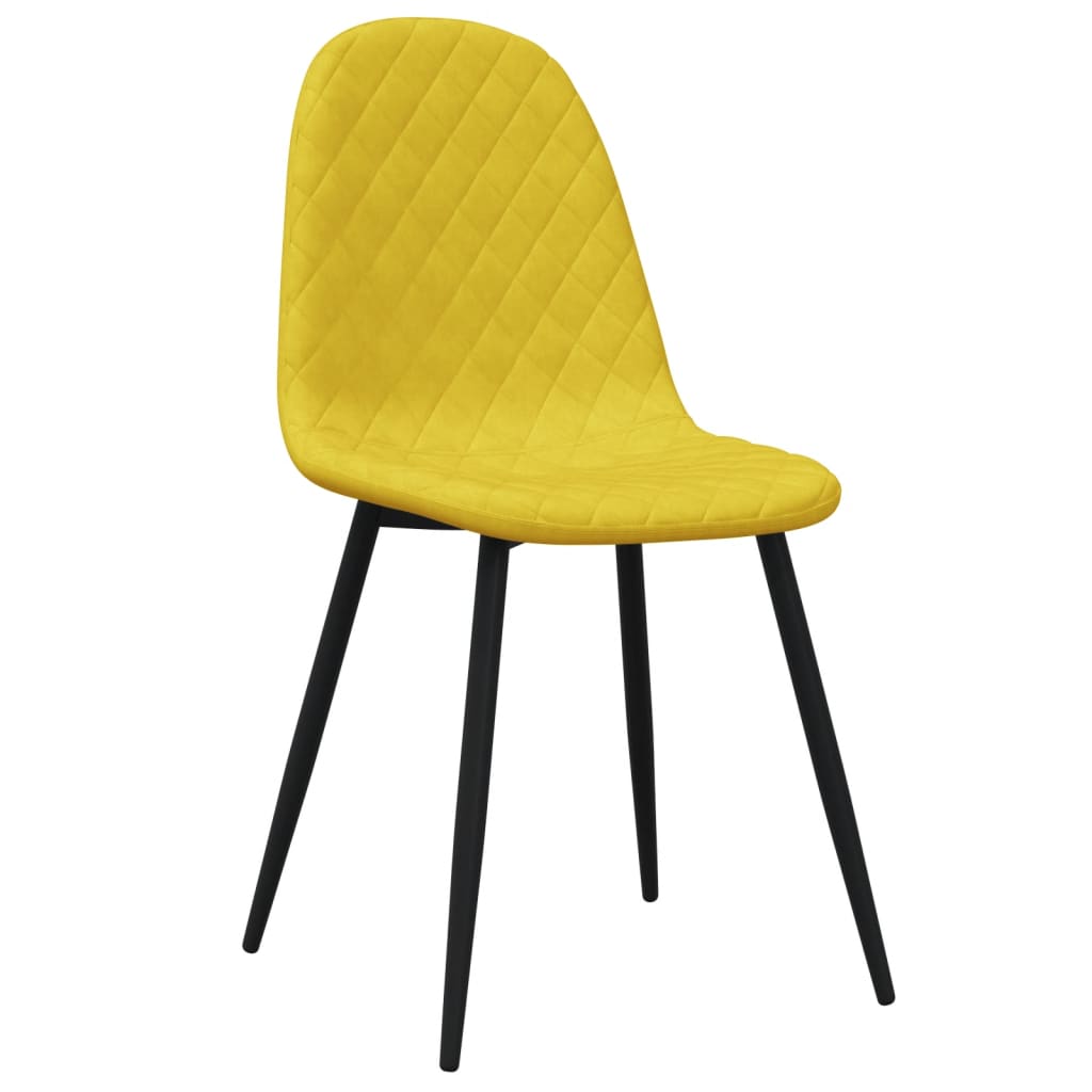 Eetkamerstoelen 4 st fluweel mosterdgeel is nu te koop bij PeponiXL, paradijselijk wonen!