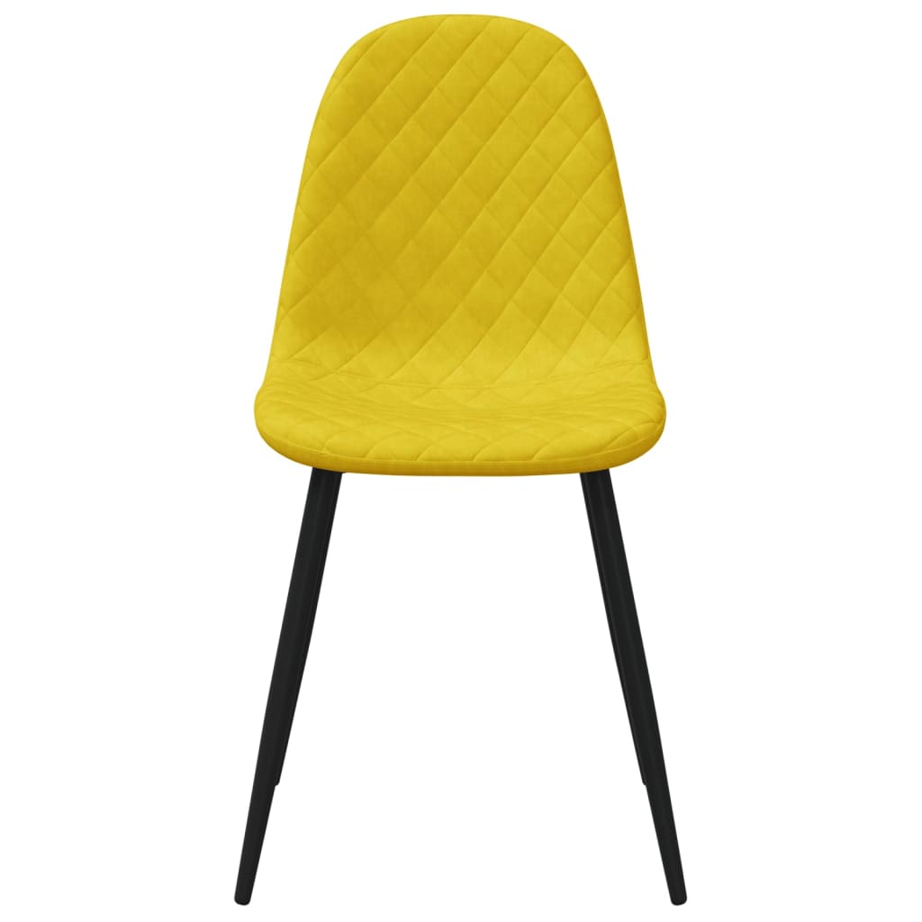 Eetkamerstoelen 4 st fluweel mosterdgeel is nu te koop bij PeponiXL, paradijselijk wonen!