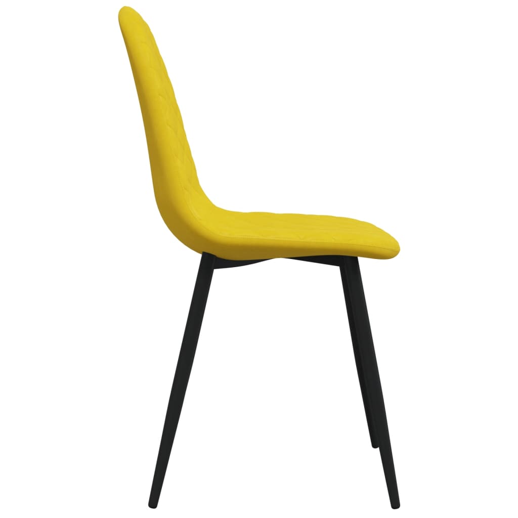 Eetkamerstoelen 4 st fluweel mosterdgeel is nu te koop bij PeponiXL, paradijselijk wonen!