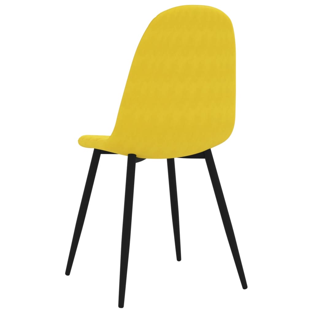 Eetkamerstoelen 4 st fluweel mosterdgeel is nu te koop bij PeponiXL, paradijselijk wonen!