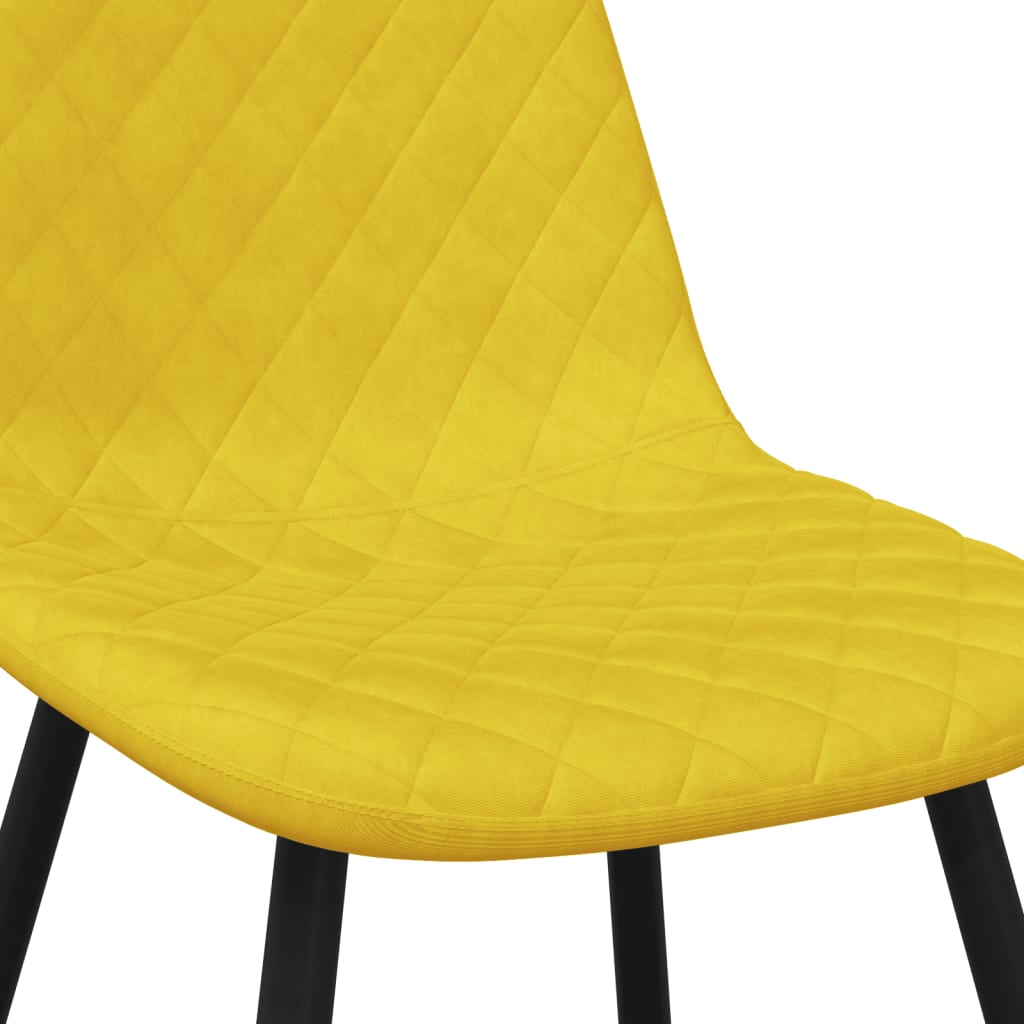 Eetkamerstoelen 4 st fluweel mosterdgeel is nu te koop bij PeponiXL, paradijselijk wonen!